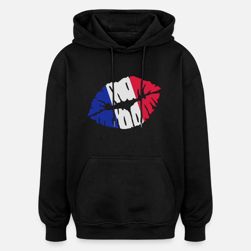 Frankreich - Oversized Unisex Hoodie - Schwarz
