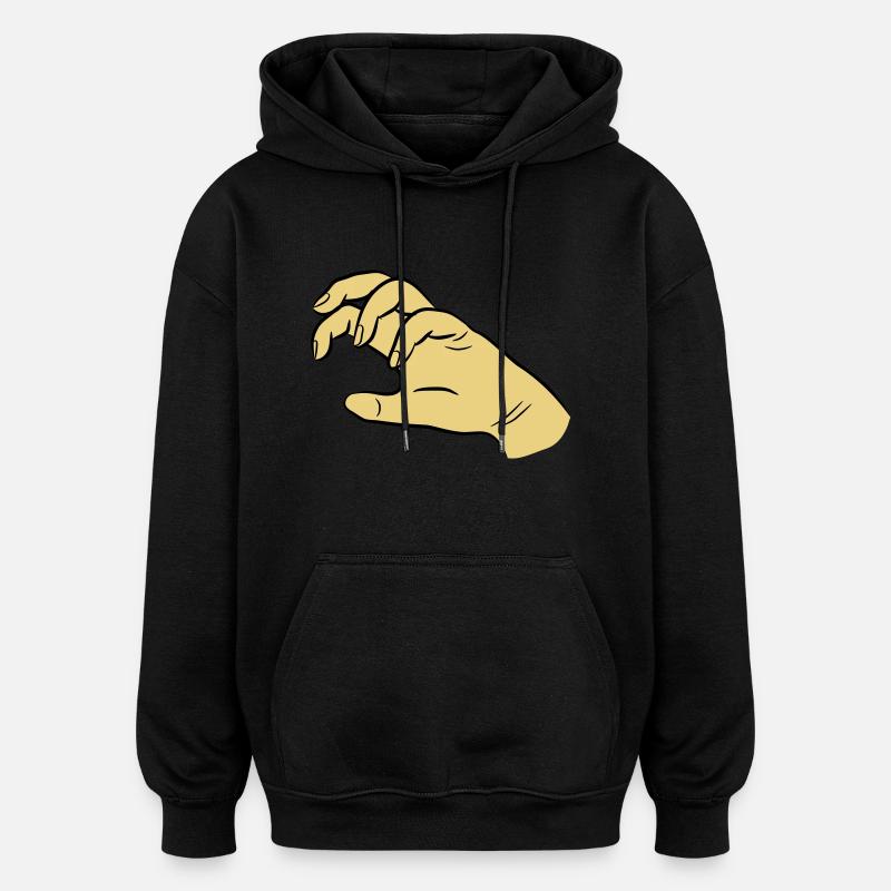 hand claw - Oversized Unisex Hoodie - black