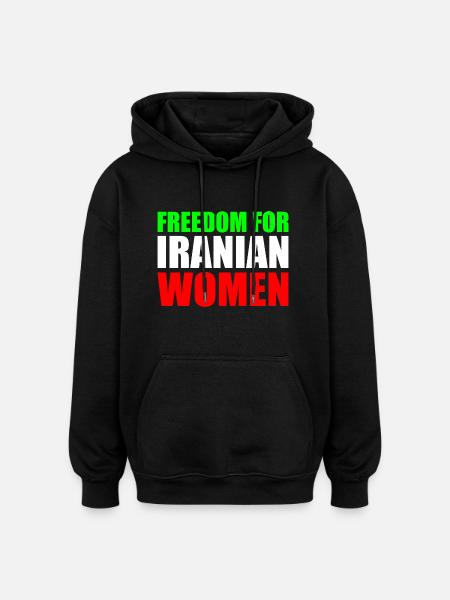 Freedom for iranian women - Oversized Unisex Hoodie - black