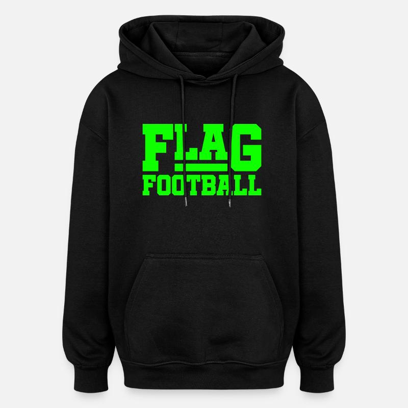 Flag Football Joueurs Joueurs Équipe - Sweat à capuche oversize unisexe - noir