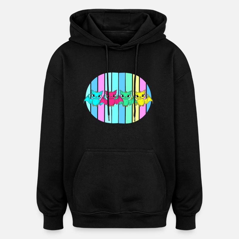 Chauve-souris Enfants Bébé Chauve-souris - Sweat à capuche oversize unisexe - noir