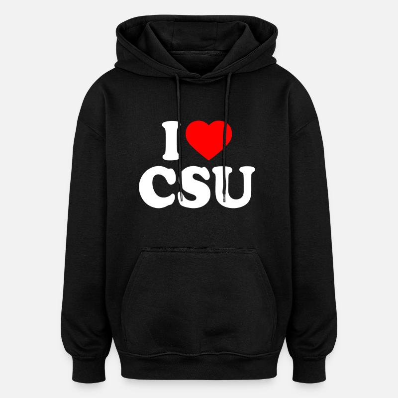 J’adore csu - Sweat à capuche oversize unisexe - noir