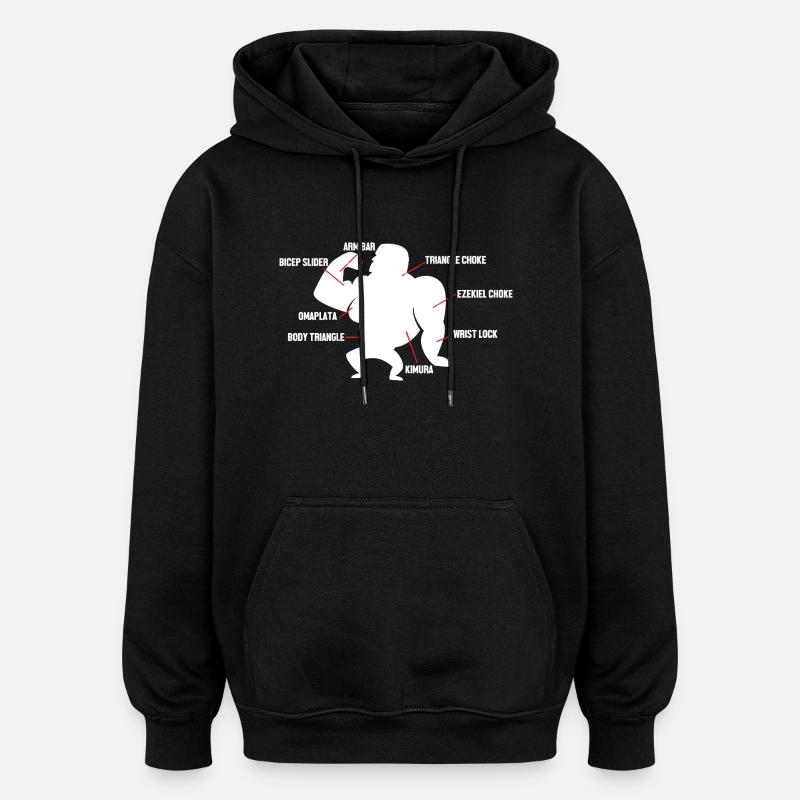 Jiu Jitsu Self Defense - Oversized Unisex Hoodie - black