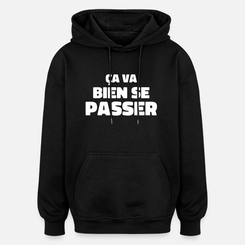 Es wird schon gut - Oversized Unisex Hoodie - Schwarz