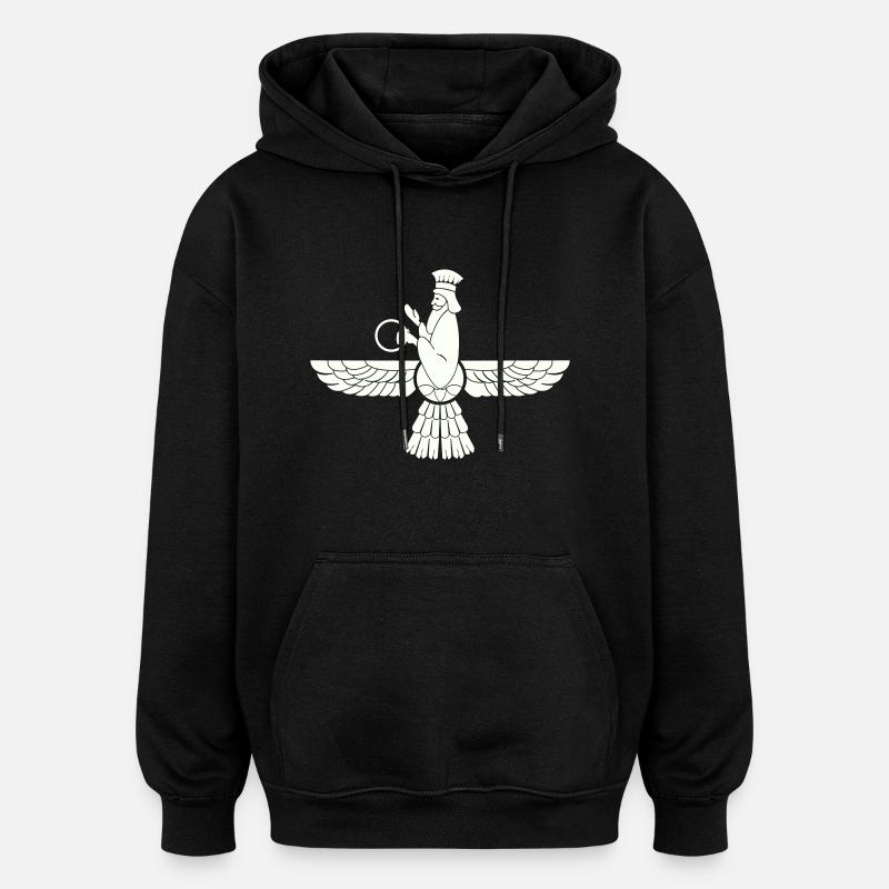 Zoroastre - Sweat à capuche oversize unisexe - noir