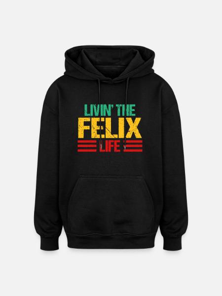 Felix - Sweat à capuche oversize unisexe - noir