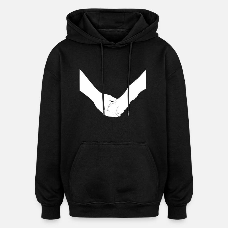 Patte de main - Sweat à capuche oversize unisexe - noir