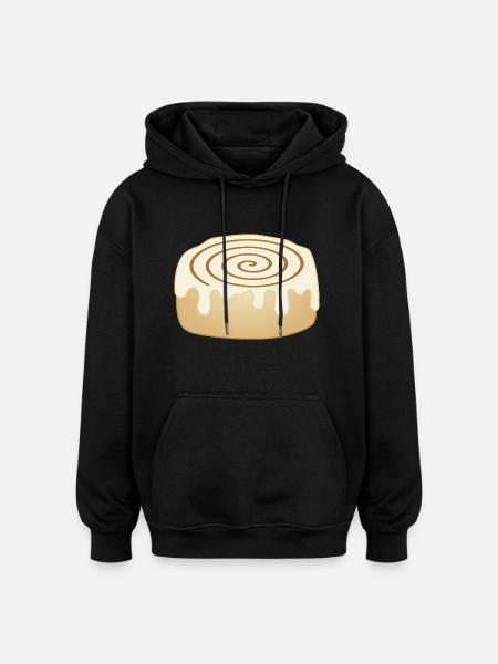 cinnamon roll - Oversized Unisex Hoodie - black