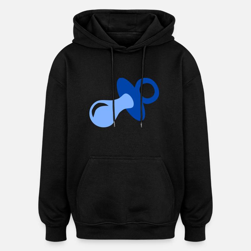 Bébé - Sucette - Sweat à capuche oversize unisexe - noir