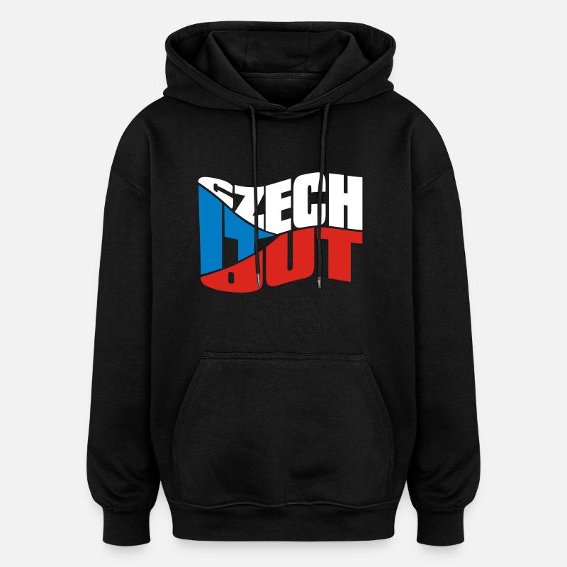 chech - Oversized Unisex Hoodie - black