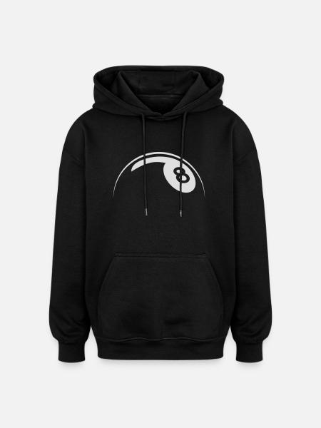 8-Ball - Oversized Unisex Hoodie - Schwarz