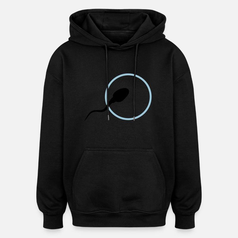 sperm3 - Sweat à capuche oversize unisexe - noir