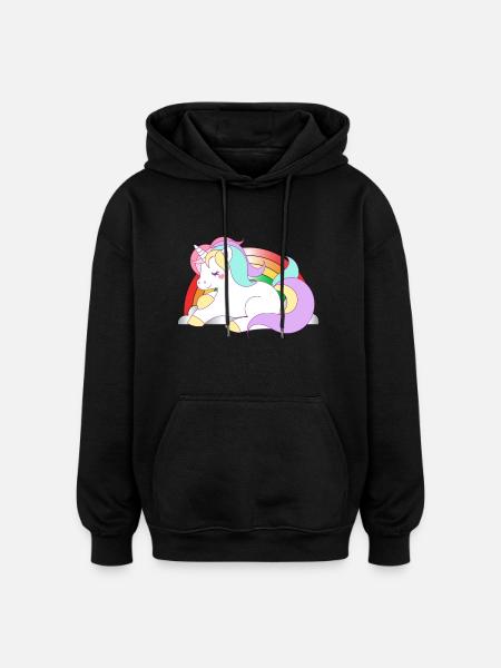 einhorn16 - Oversized Unisex Hoodie - black