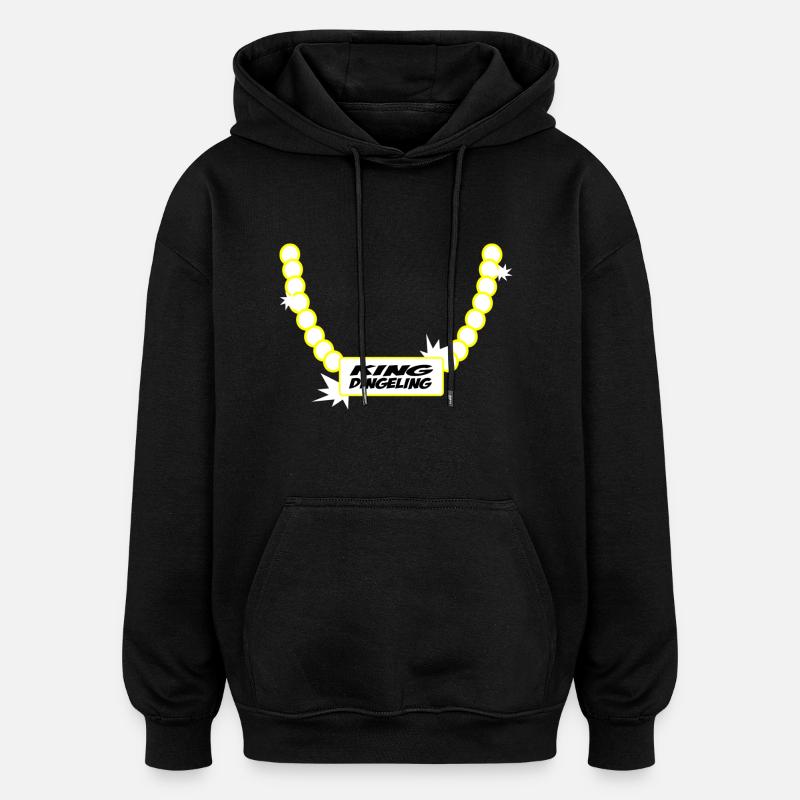 choses roi ling - Sweat à capuche oversize unisexe - noir
