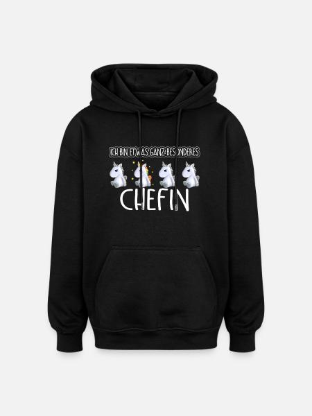 CHEFIN - Toll - Oversized Unisex Hoodie - Schwarz