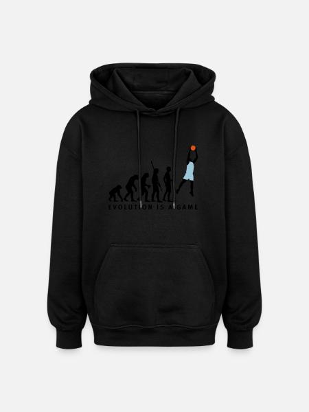 evolution_basketball_072011_b_3c - Sweat à capuche oversize unisexe - noir