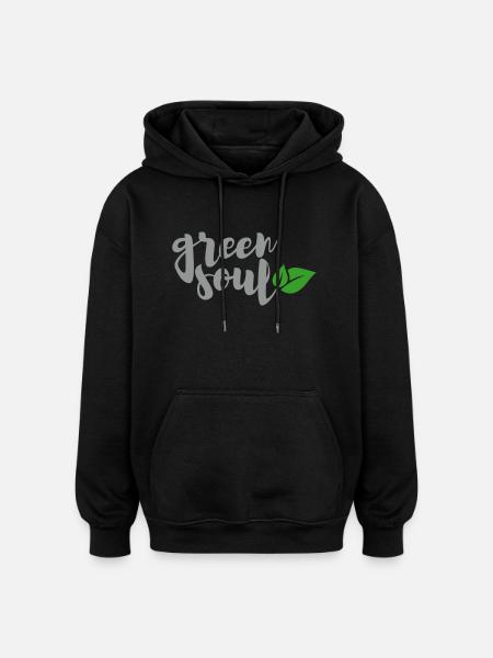 green soul - Oversized Unisex Hoodie - Schwarz