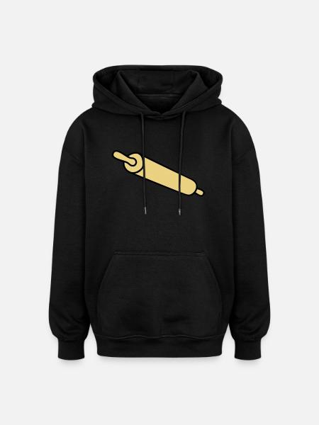 rolling_pin - Oversized Unisex Hoodie - black