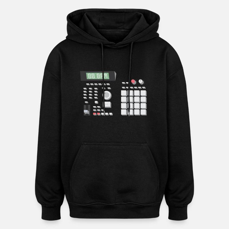 88 BPM MPC 2000 - Sweat à capuche oversize unisexe - noir