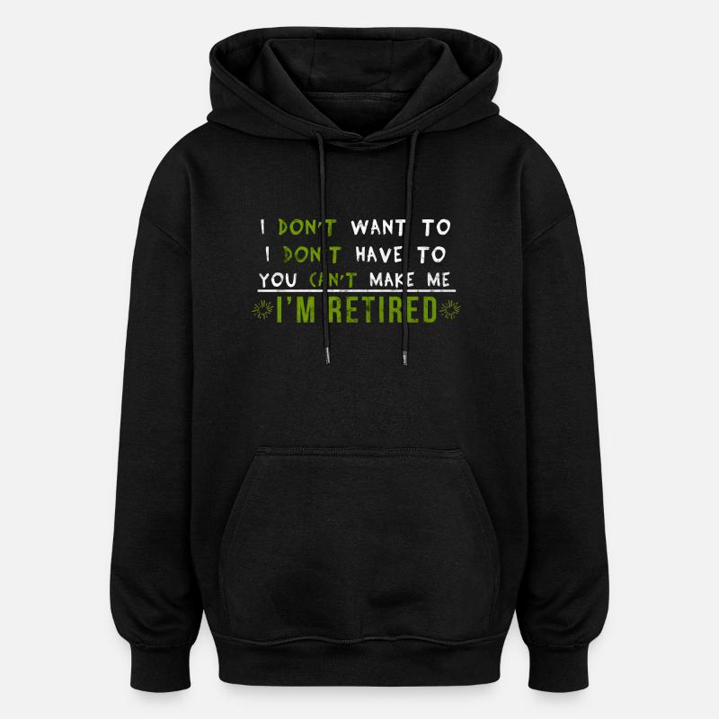 Ruhestand - Oversized Unisex Hoodie - Schwarz