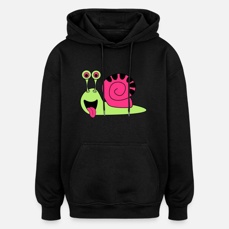 schnecke - Sweat à capuche oversize unisexe - noir