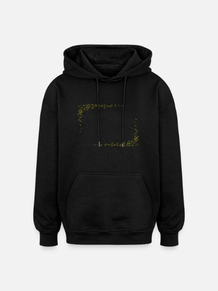Sternrahmen Gold - Oversized Unisex Hoodie - Schwarz