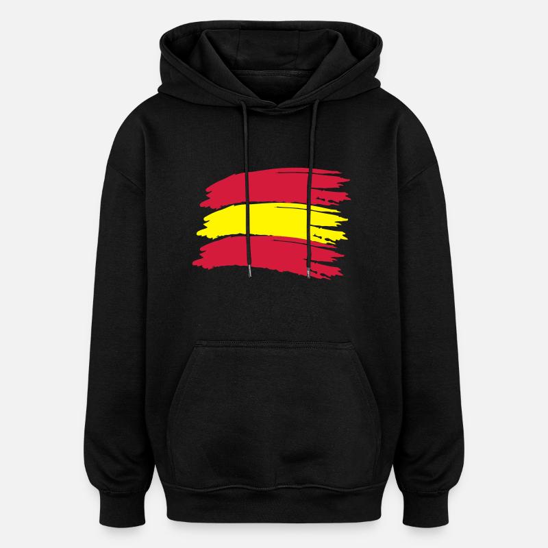 Flagge Spanien - Oversized Unisex Hoodie - Schwarz