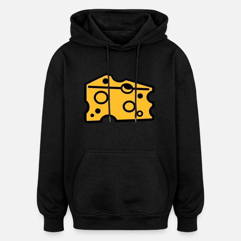Cheese - Oversized Unisex Hoodie - black