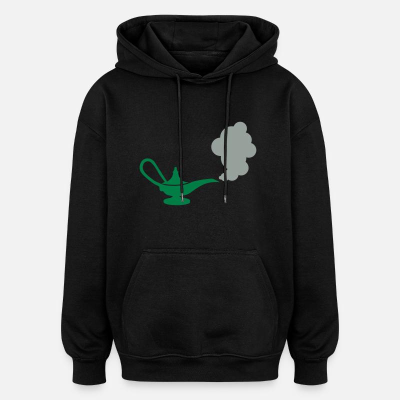 Magic lamp - Sweat à capuche oversize unisexe - noir
