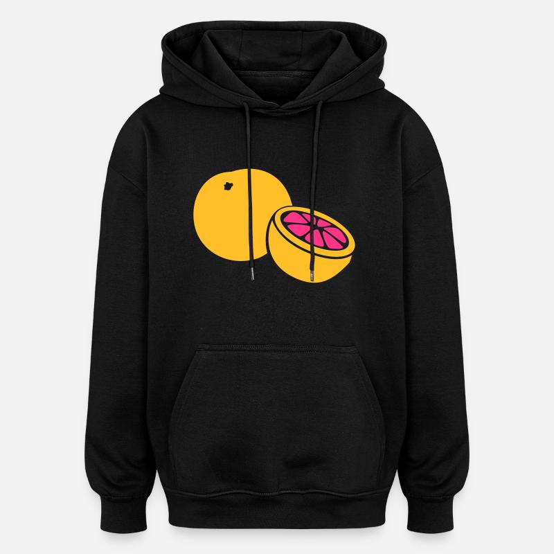 Grapefruit - Sweat à capuche oversize unisexe - noir