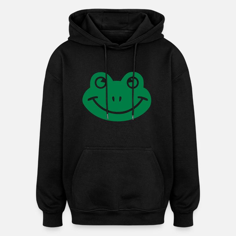 Frosch - Oversized Unisex Hoodie - Schwarz