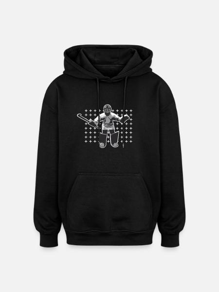 Hockey Goalie - Oversized Unisex Hoodie - black