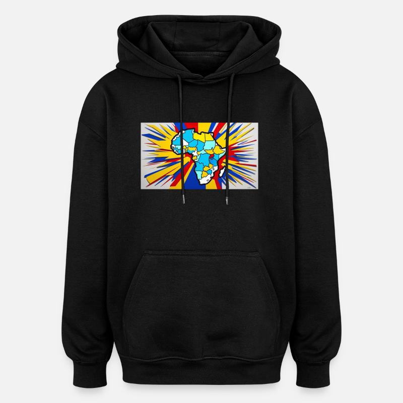 Farbe Afrikas - Oversized Unisex Hoodie - Schwarz