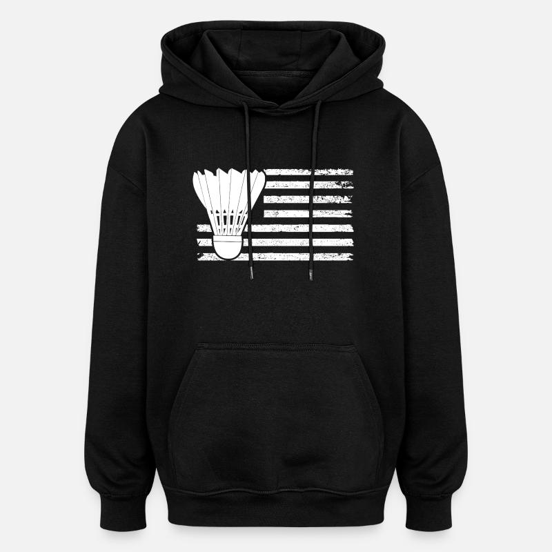 Federball Badminton - Sweat à capuche oversize unisexe - noir