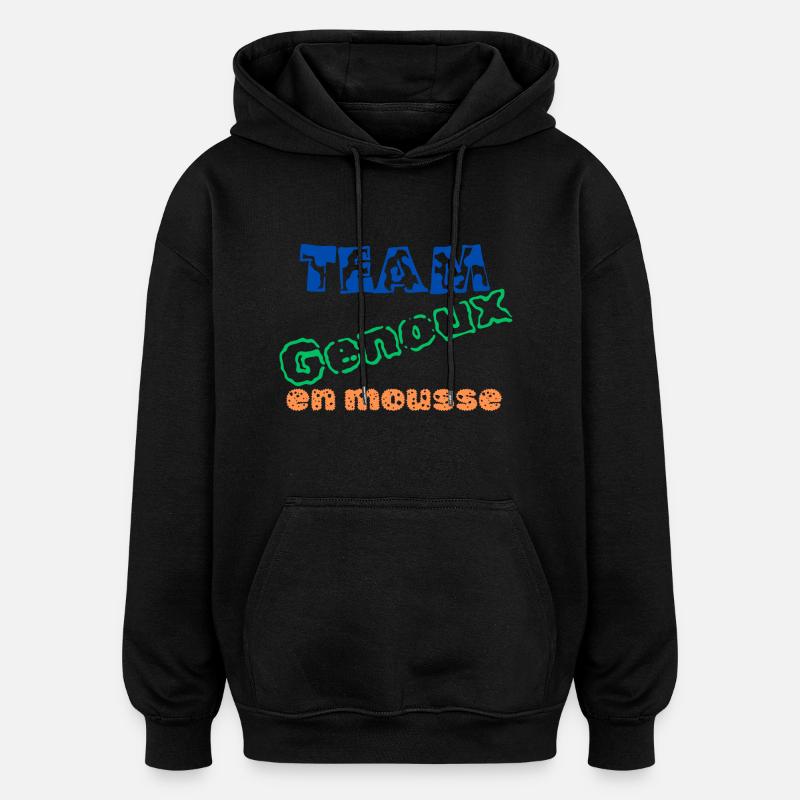 Team Genoux en mousse - Sweat à capuche oversize unisexe - noir