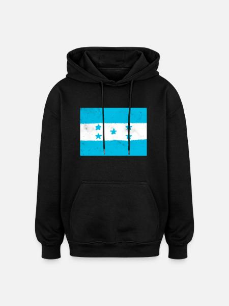 Flag of Honduras - Oversized Unisex Hoodie - black