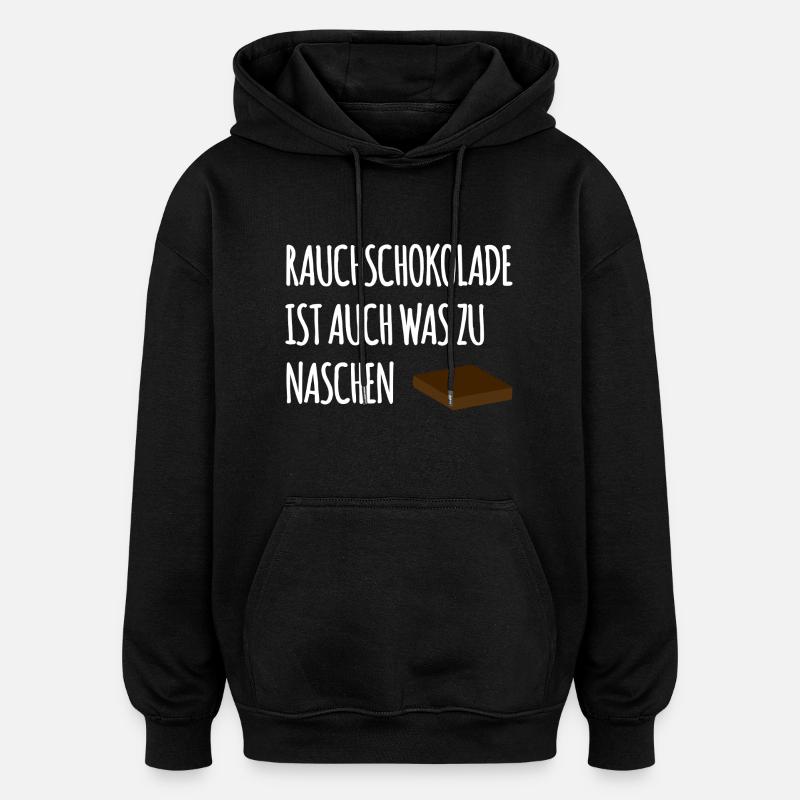 Smoked chocolate - Oversized Unisex Hoodie - black