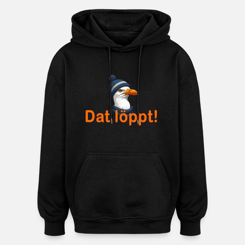 Dat löppt! - Oversized Unisex Hoodie - black