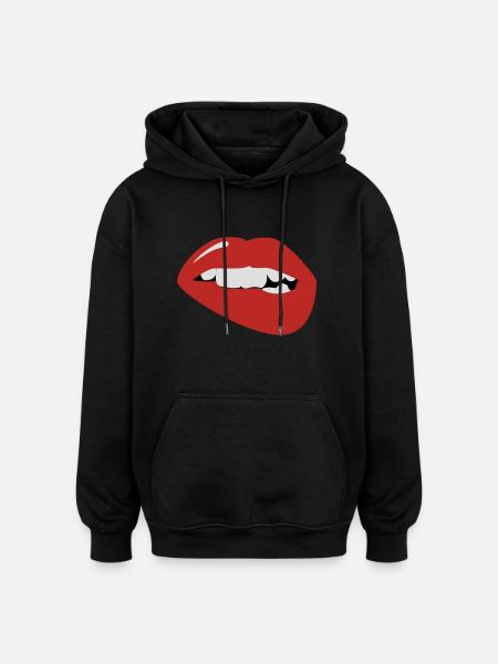Lippe - Oversized Unisex Hoodie - Schwarz