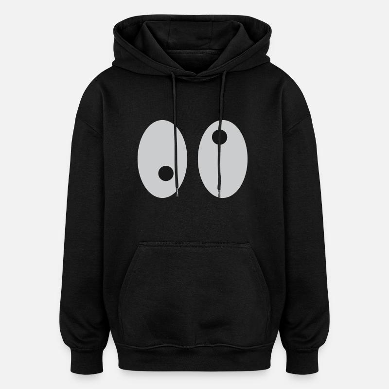Augen Schielen - Oversized Unisex Hoodie - Schwarz