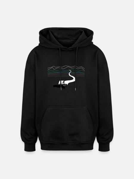 SOMMERDIENST - Oversized Unisex Hoodie - Schwarz