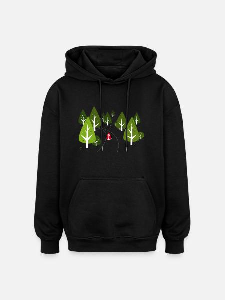 Rotkäppchen - Oversized Unisex Hoodie - Schwarz