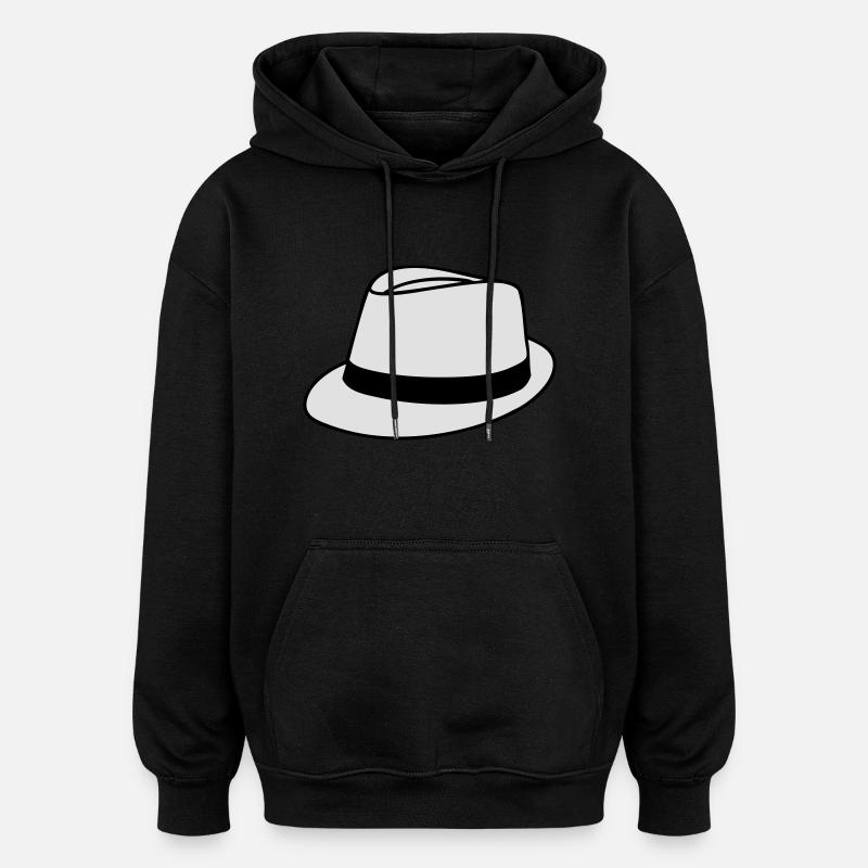 Chapeau - Sweat à capuche oversize unisexe - noir