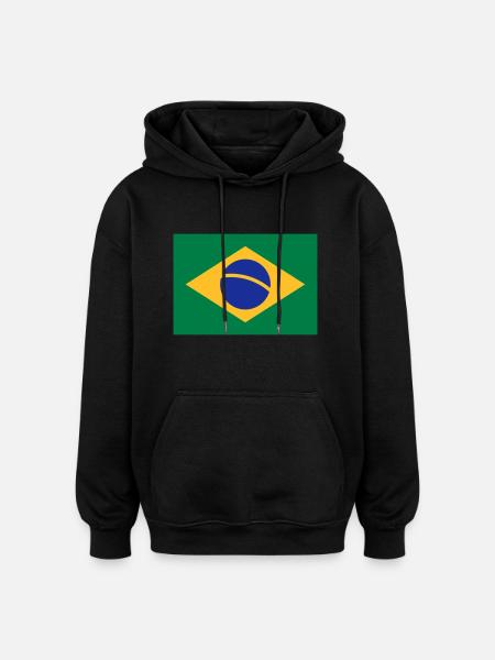 Brasilien - Oversized Unisex Hoodie - Schwarz