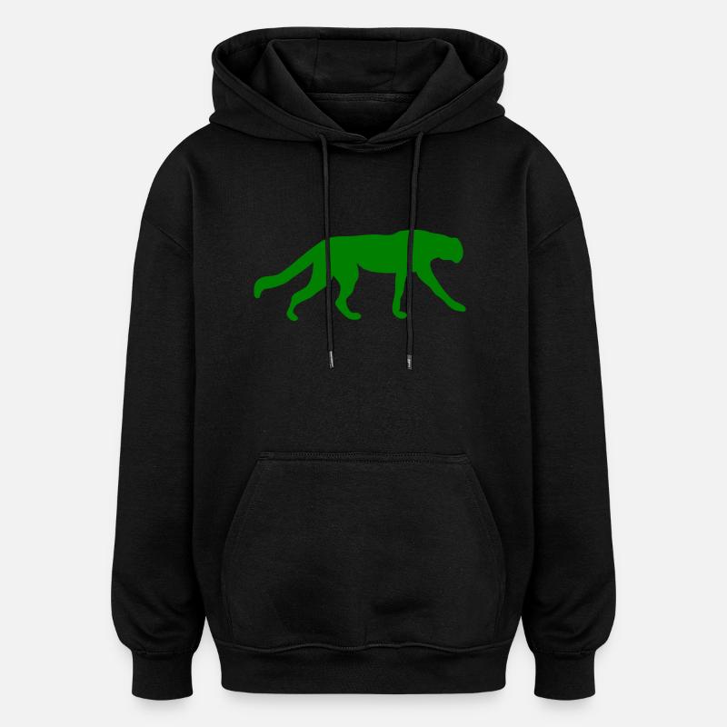 vert Tiger - Sweat à capuche oversize unisexe - noir