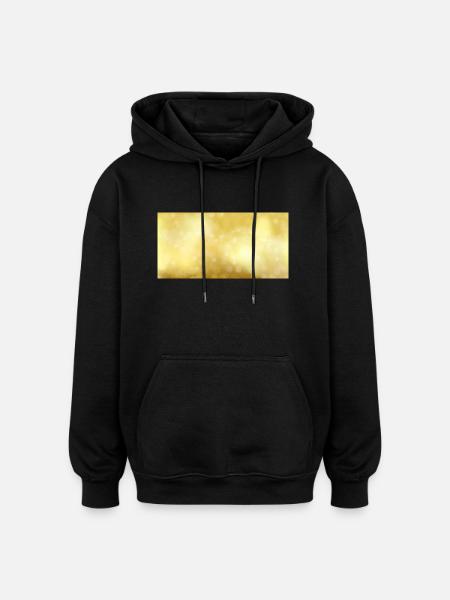 Golden star background - Oversized Unisex Hoodie - black