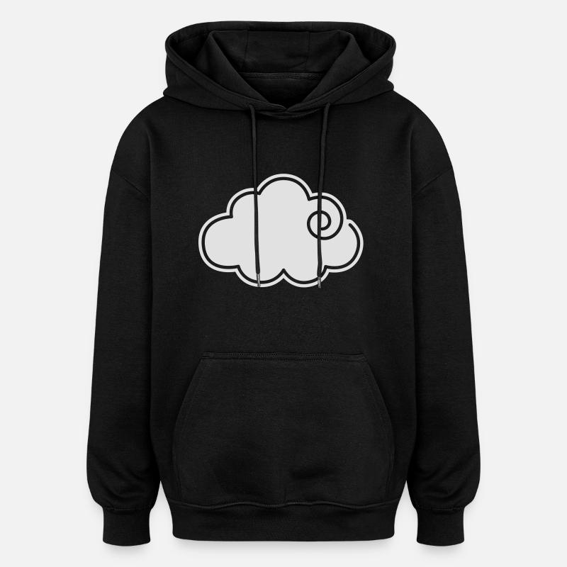 Nuage - Sweat à capuche oversize unisexe - noir