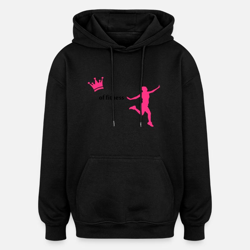 sport - Sweat à capuche oversize unisexe - noir