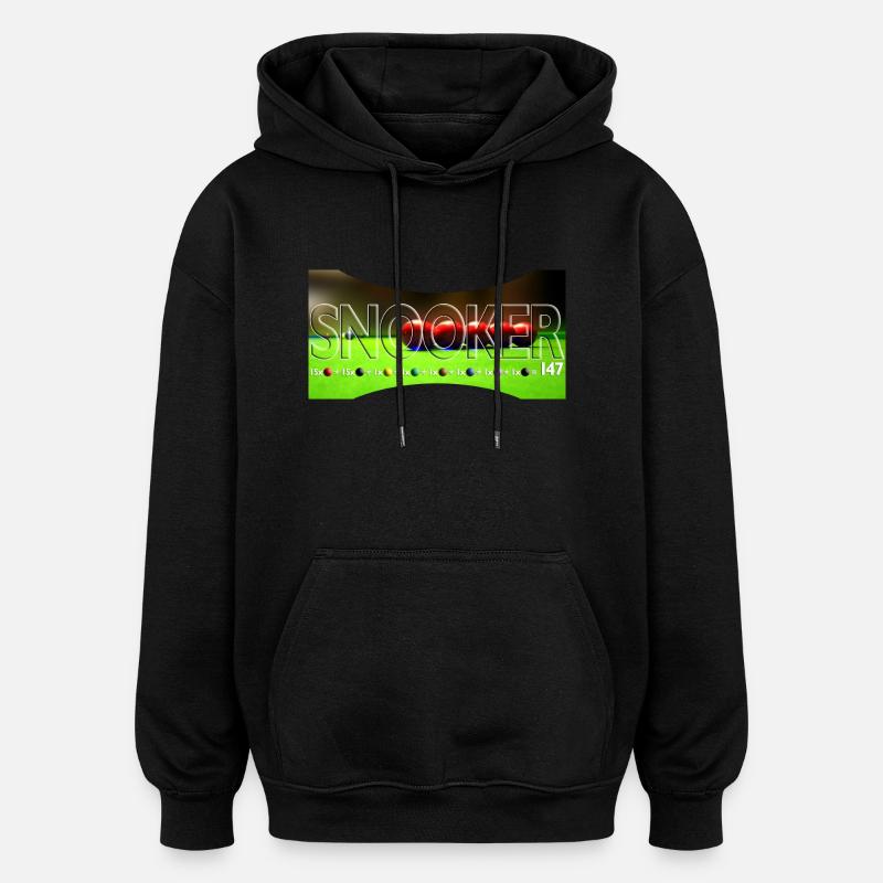 SNOOKER - maximum break - Oversized Unisex Hoodie - black