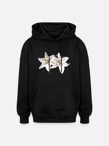 Lily / Lilium / Lily - Oversized Unisex Hoodie - black